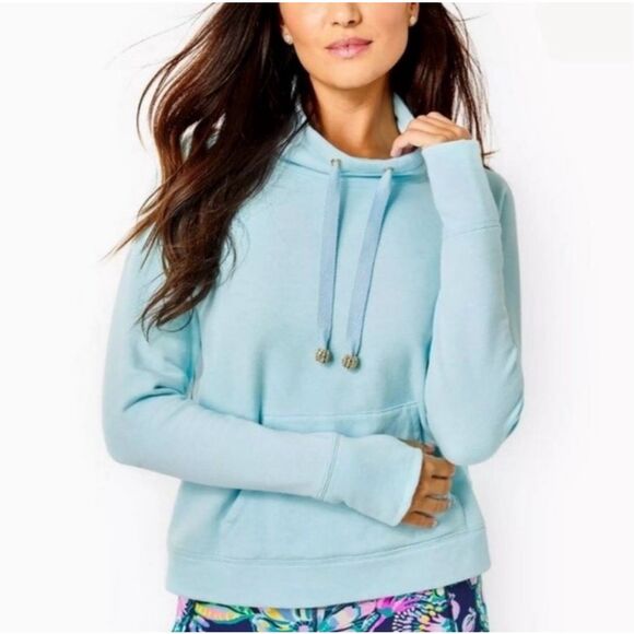 Lilly Pulitzer Tops - Lilly Pulitzer Jax Popover in Heathered Ravello Blue Size L